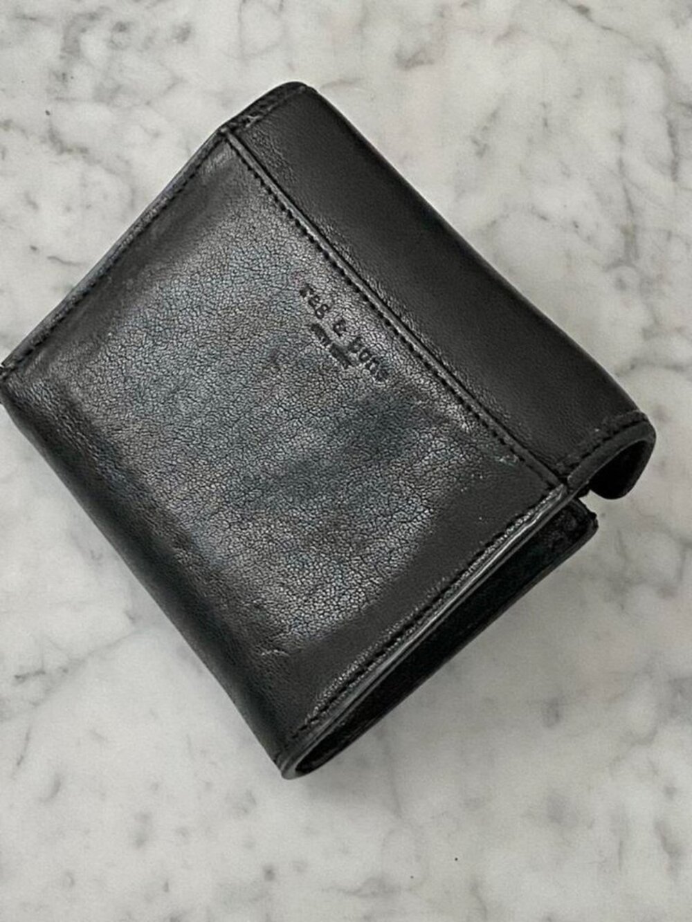 rag & bone Field French Black Pebbled Leather Wallet - Picture 5 of 5